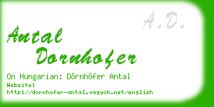 antal dornhofer business card