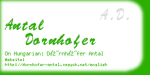 antal dornhofer business card